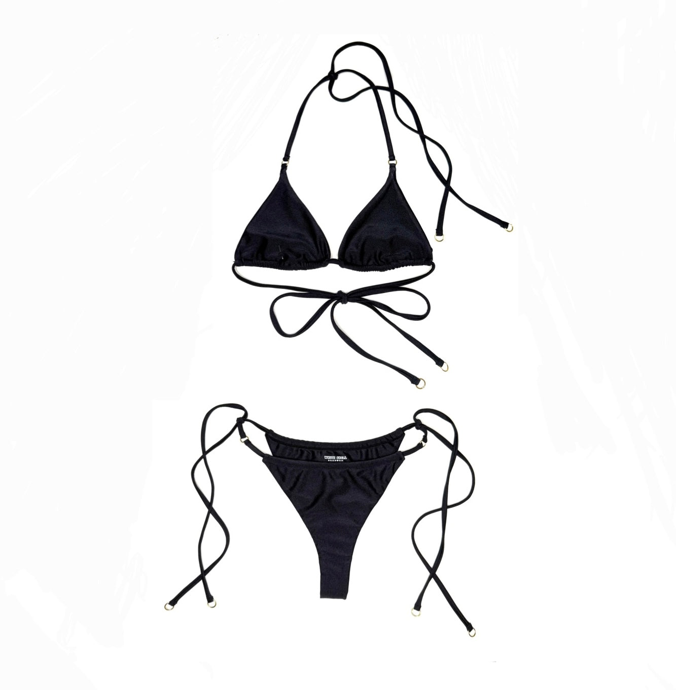 Shiny Triangl Set Black
